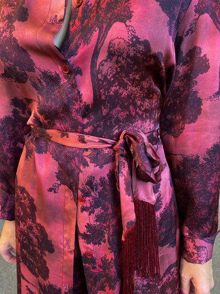Abito kimono fantasia con frange vicolo