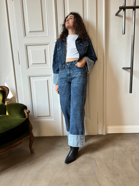 Giacca Crop in Denim