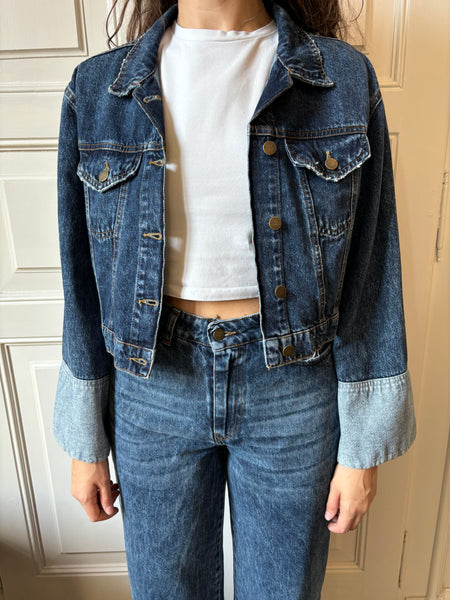 Giacca Crop in Denim