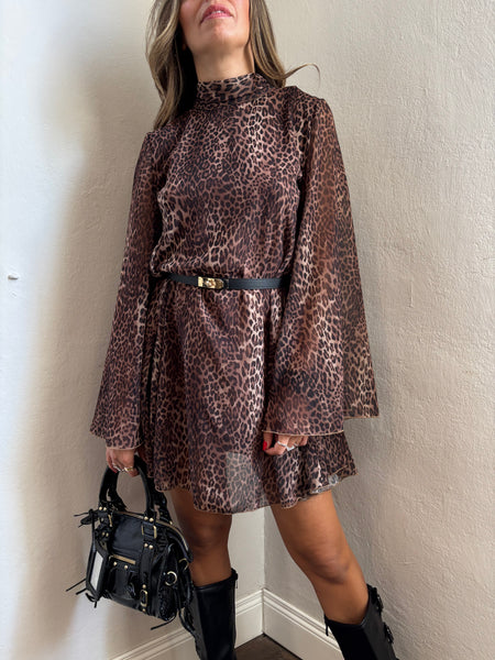 Abito corto Leopardato