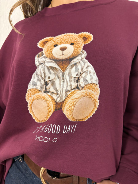 Felpa Bordeaux "Teddy"