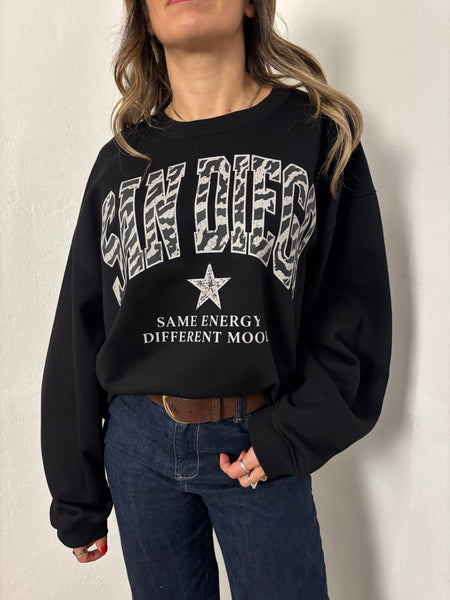 Felpa Nera "San Diego"