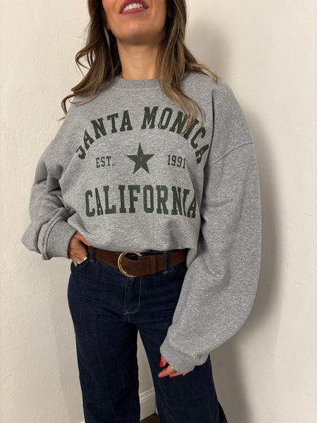 Felpa Grigia "Santa Monica"