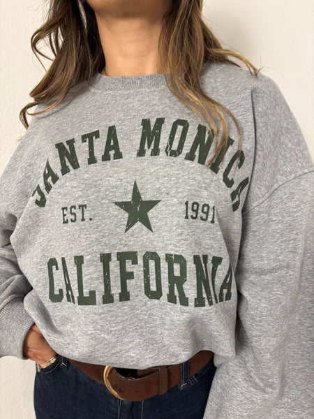 Felpa Grigia "Santa Monica"