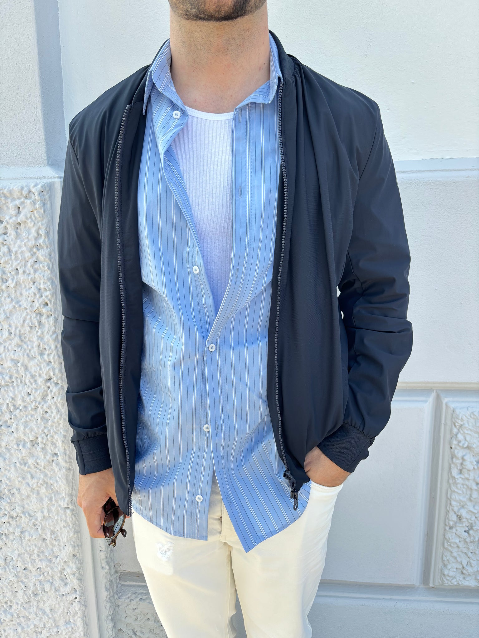 Camicia Over a Righe
