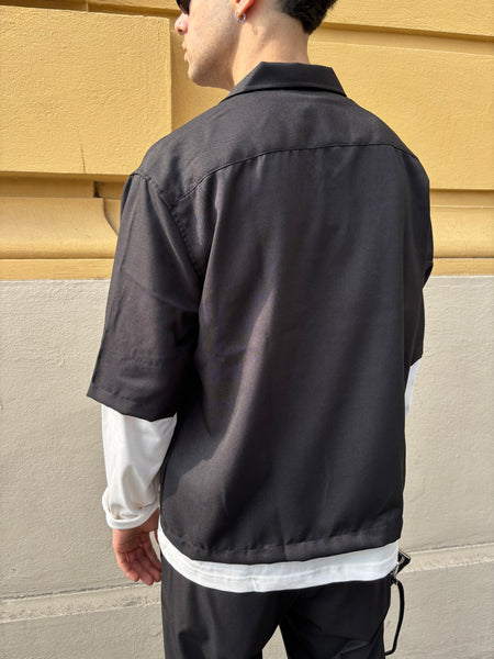 Casacca crop manica corta