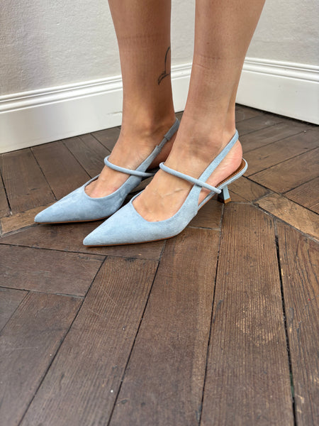 Slingback suede