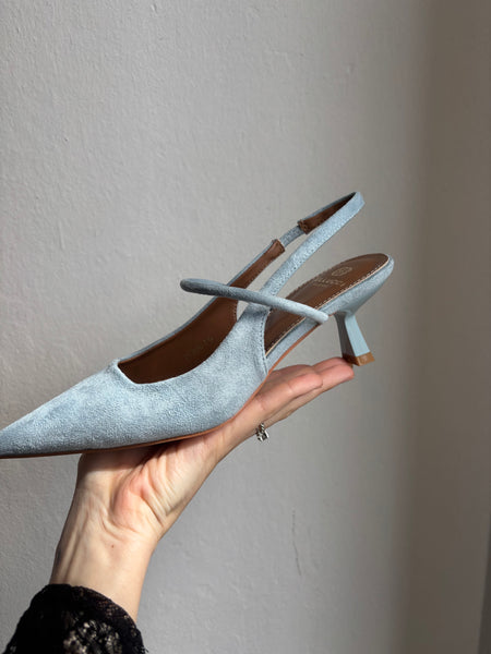 Slingback suede