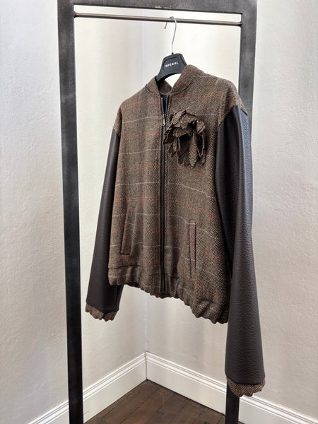 Bomber manica in ecopelle
